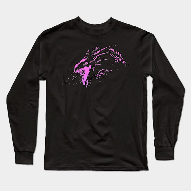Wyvern - Pink Long Sleeve T-Shirt by Scailaret